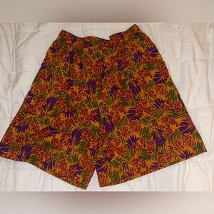 Vintage Floral Patterned Shorts by Middlebrook Park Size Medium